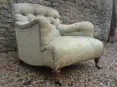 Howard and Sons button back antique armchair - Bridgewater model.jpg